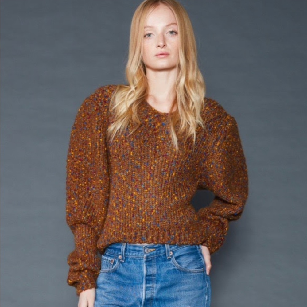 Zara brown multicolored sweater